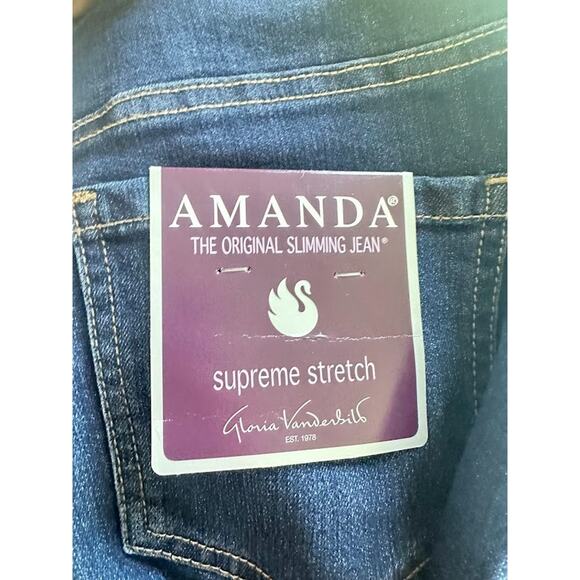 Gloria Vanderbilt Classic Amanda High Rise Tapered Jean Pants 10 Short Dark Wash - Picture 10 of 11